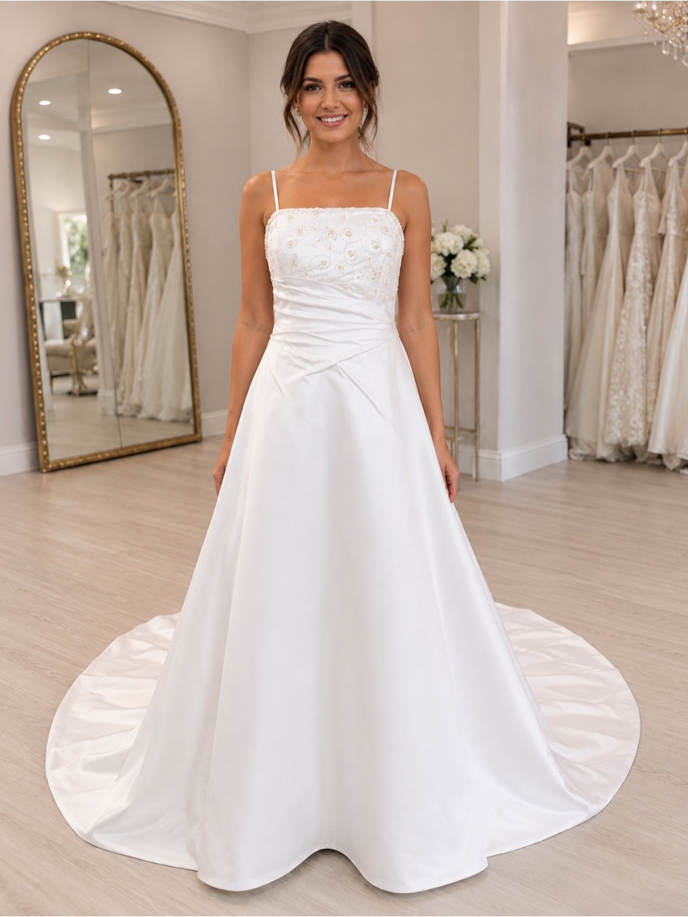 Wedding Gown, Size 10, Size 12, Size 14 NWT, White Lace Beaded Wedding Gown